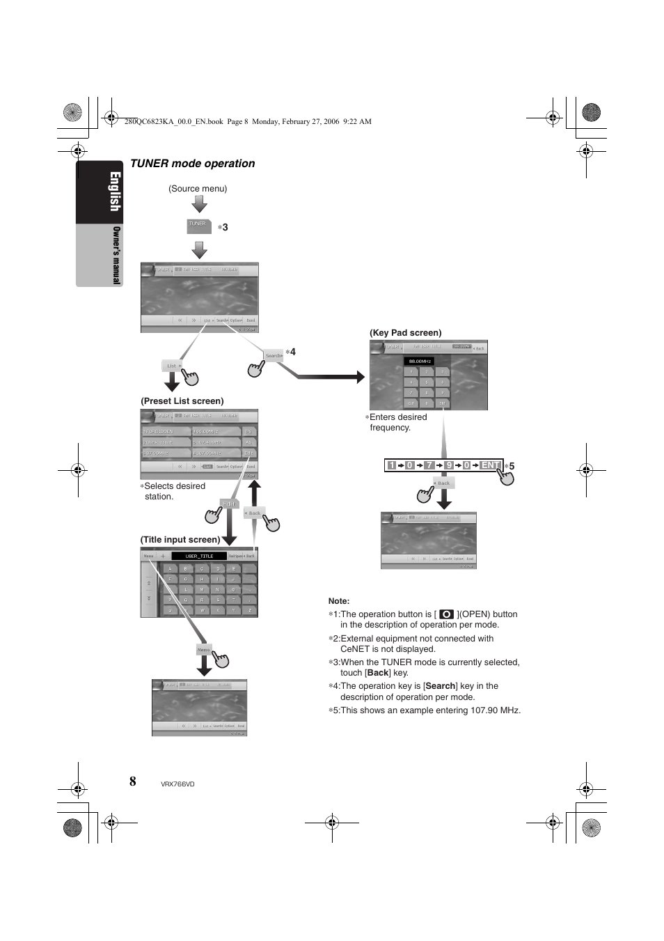 English | Clarion VRX766VD User Manual | Page 8 / 76