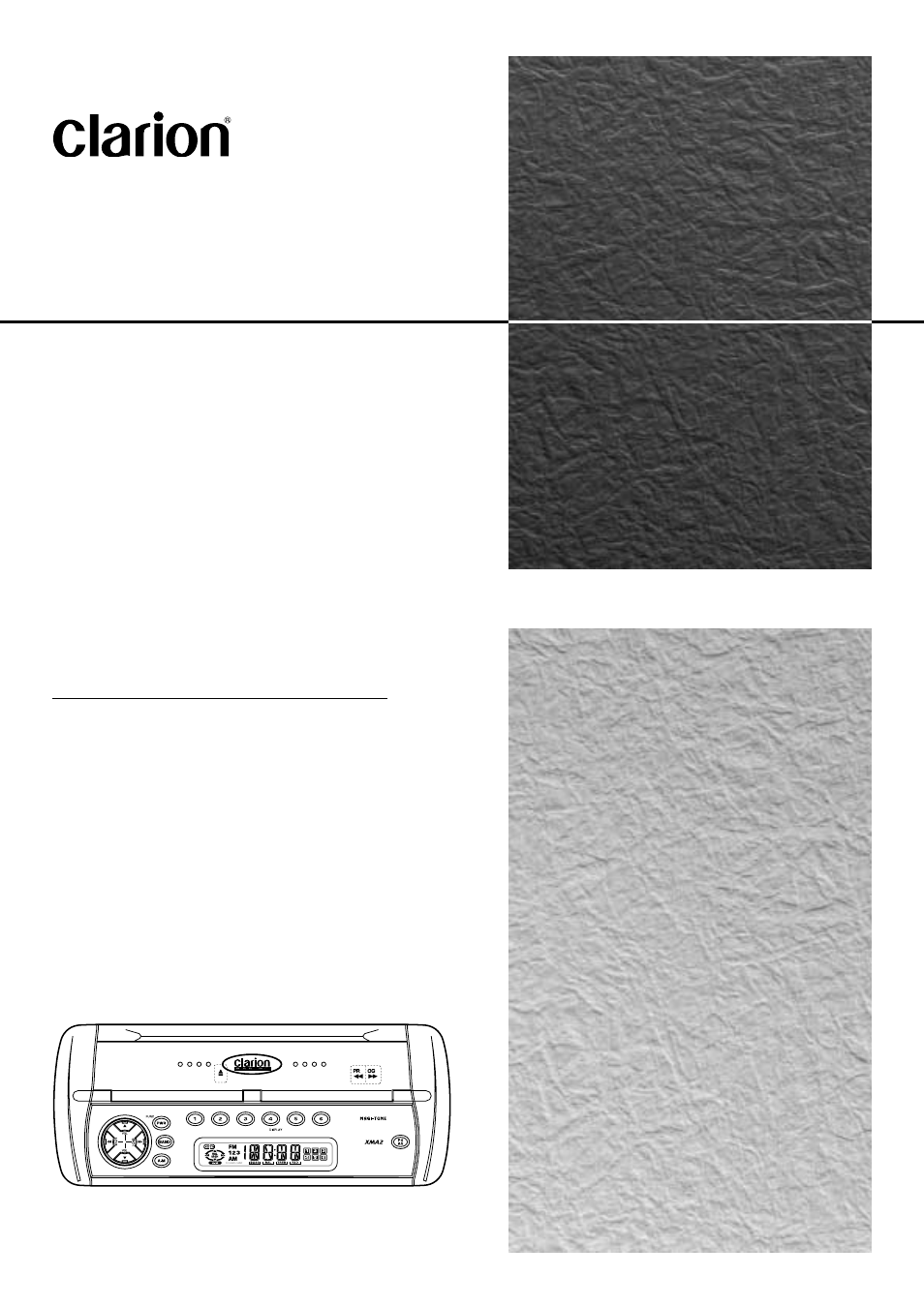 Clarion XMA2 User Manual | 12 pages