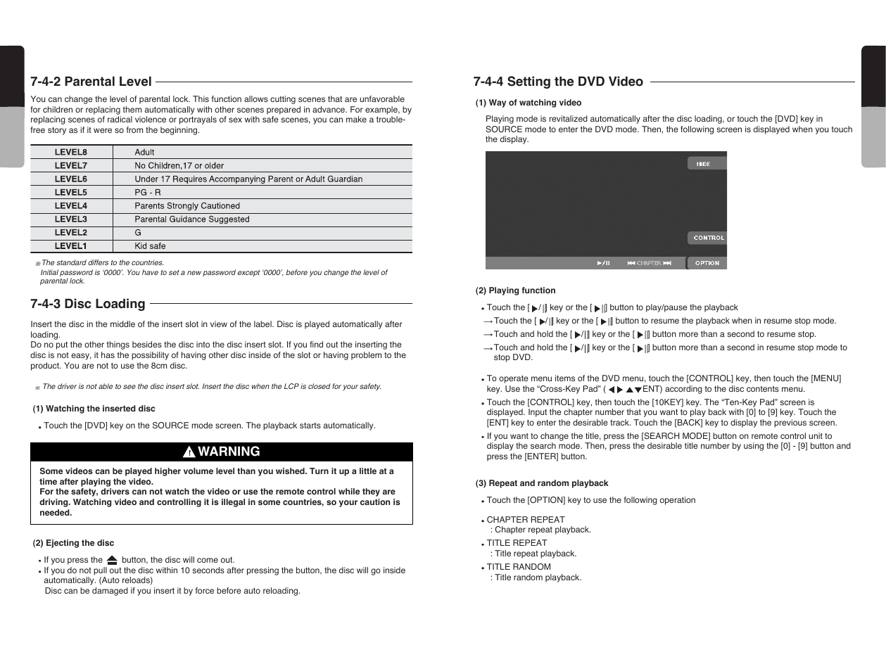 44 english, 43 english | Clarion VRX585USB User Manual | Page 42 / 66