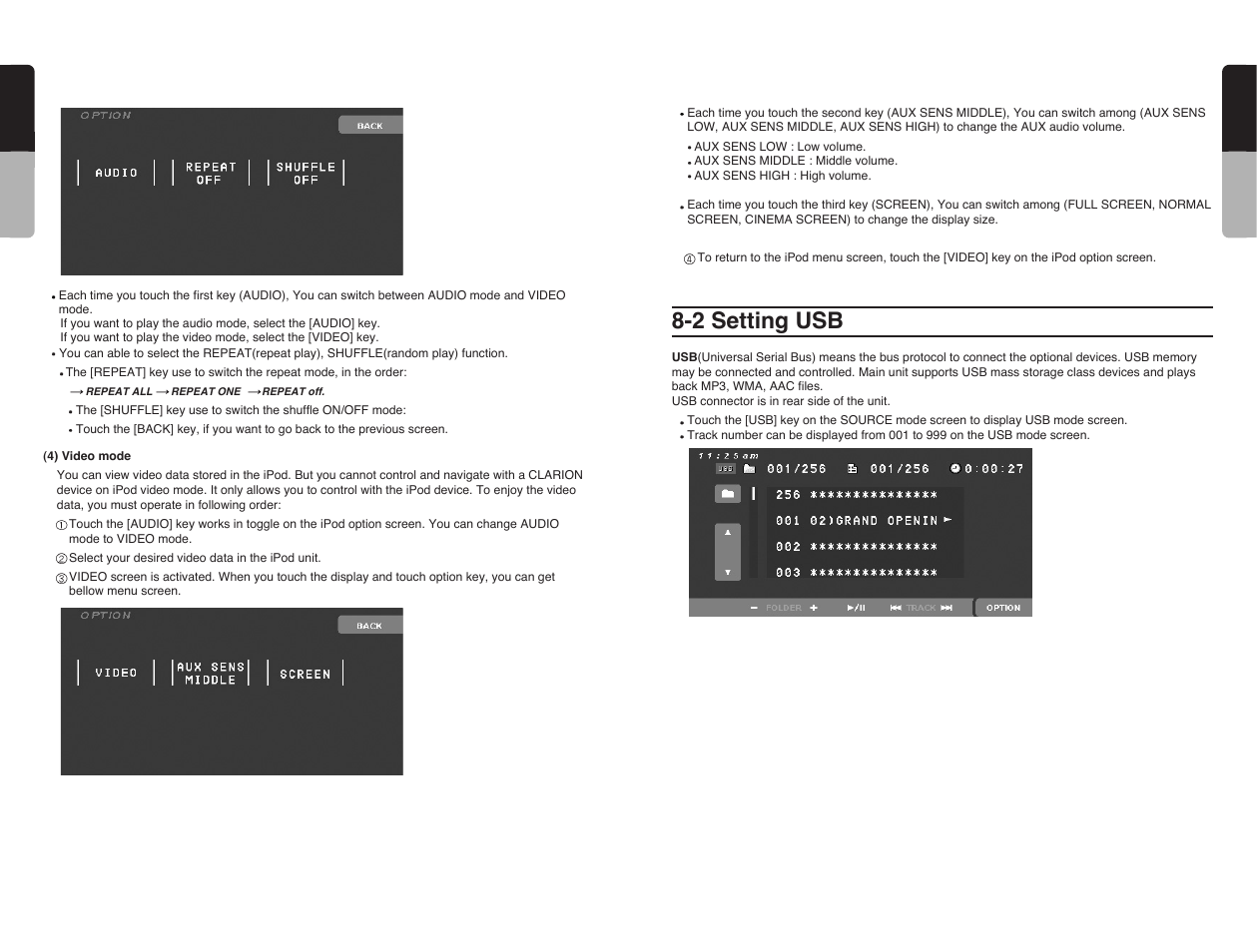 2 setting usb, 52 english, 51 english | Clarion VRX585USB User Manual | Page 50 / 66