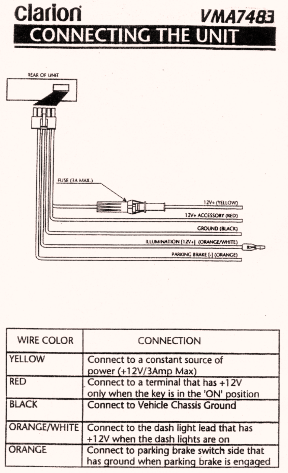 Clarion VMA7483 User Manual | Page 17 / 19