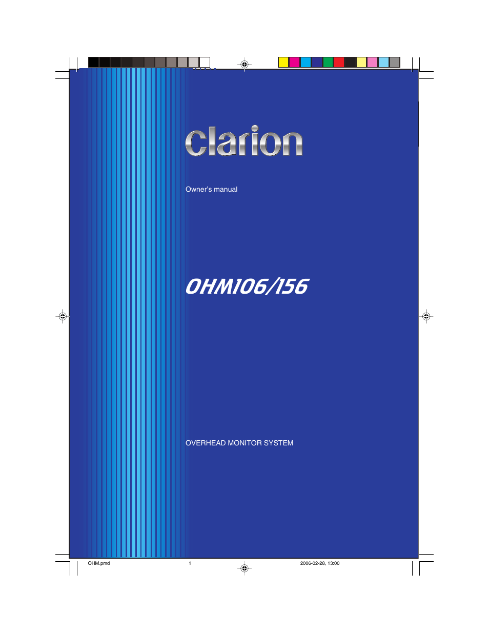 Clarion OHM156 User Manual | 36 pages