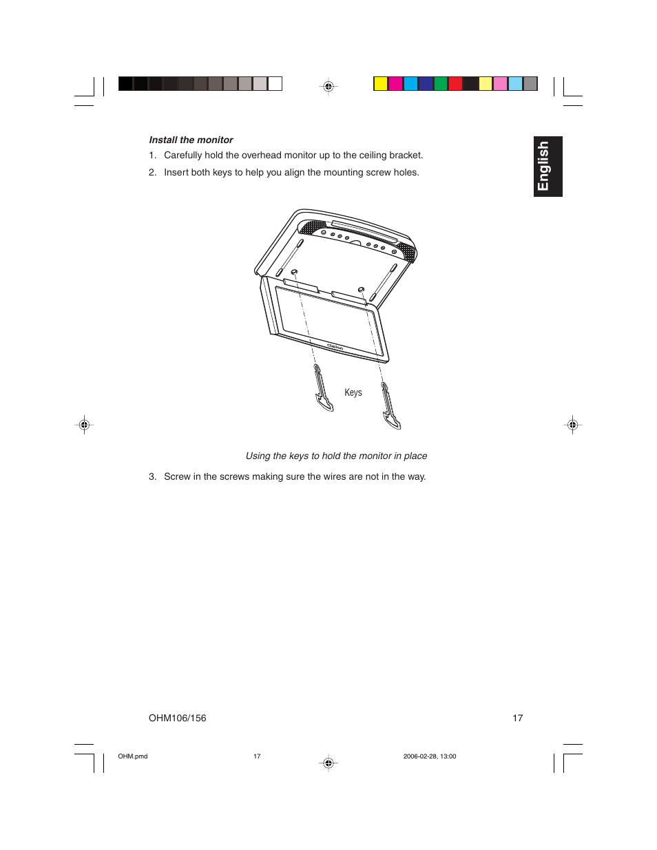 English | Clarion OHM156 User Manual | Page 17 / 36