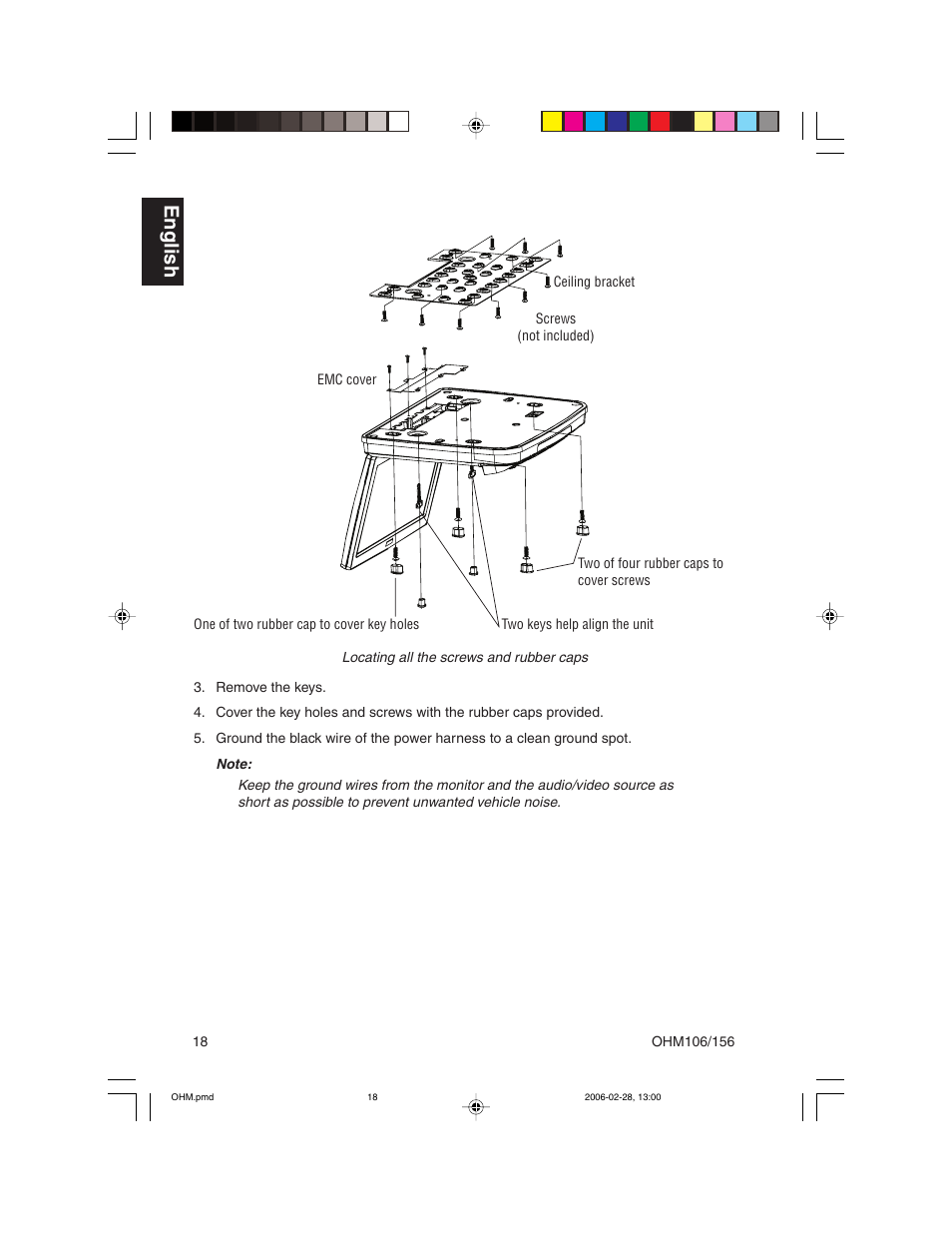 English | Clarion OHM156 User Manual | Page 18 / 36