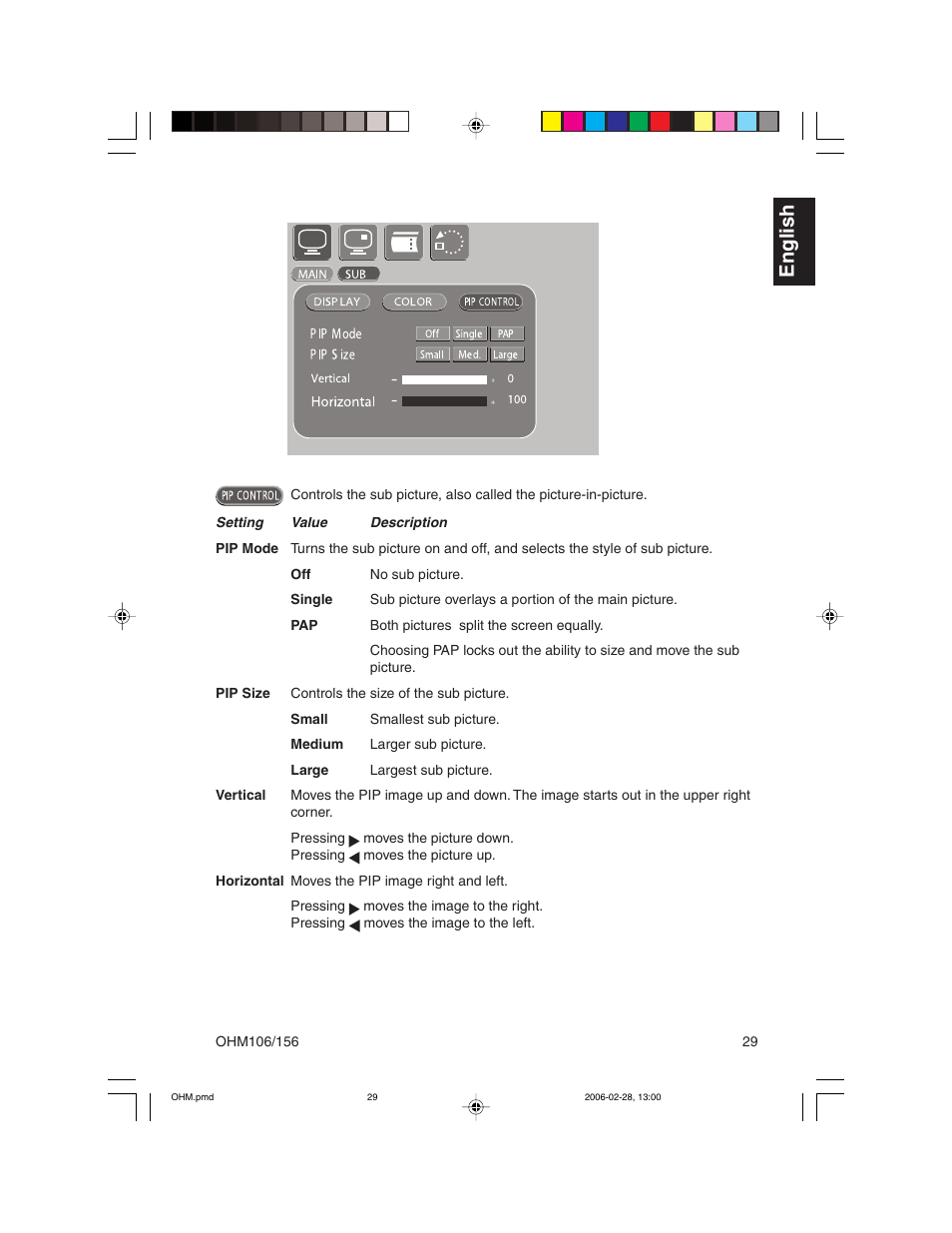 English | Clarion OHM156 User Manual | Page 29 / 36