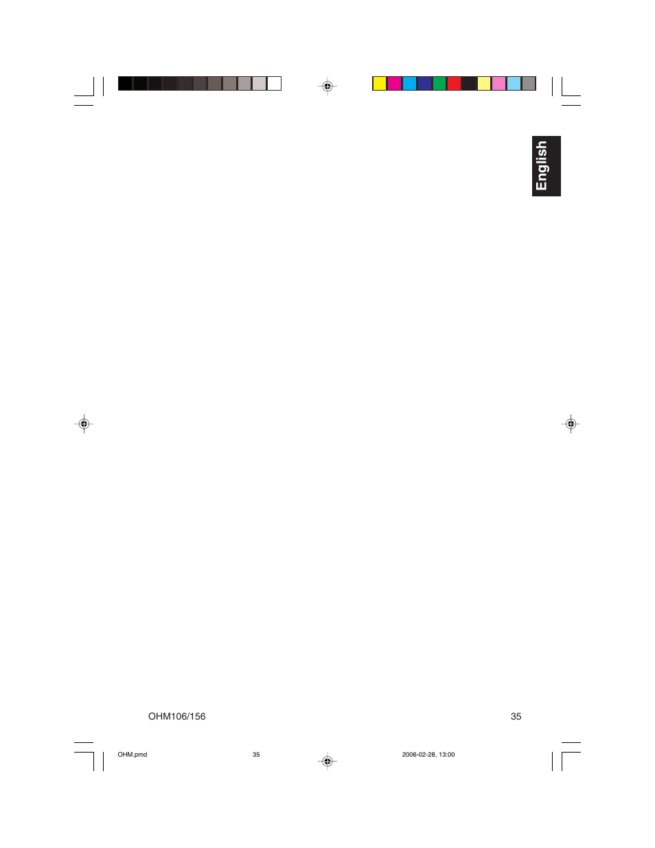 English | Clarion OHM156 User Manual | Page 35 / 36