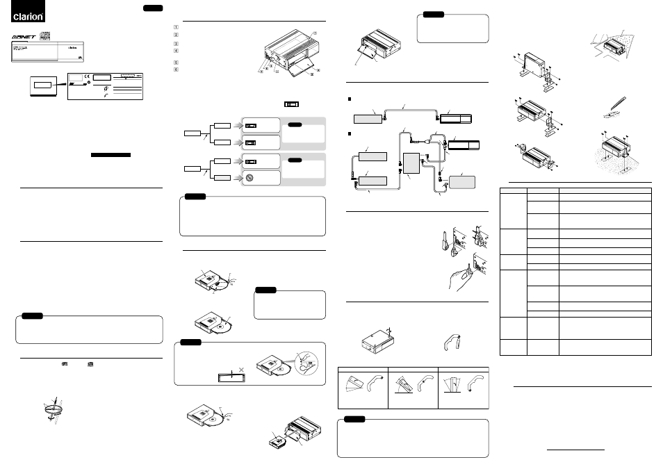 Clarion DCZ625 User Manual | 1 page