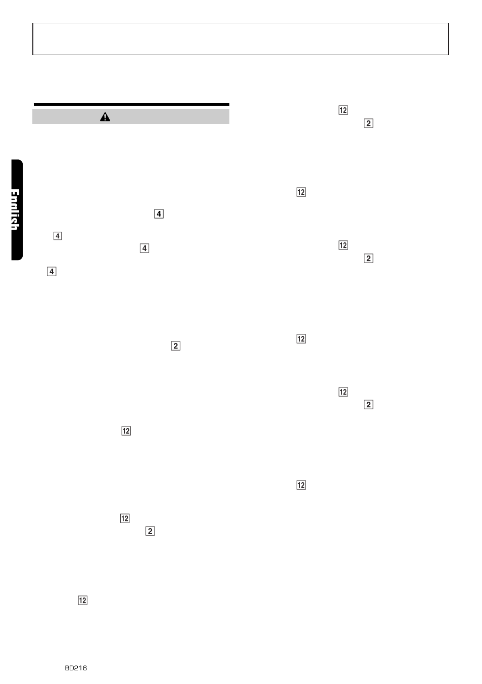 Operation, English basic operations, Turning on the power and adjusting the volume | Audio mode adjustments, Adjusting the bass, Adjusting the treble, Adjusting the balance, Adjusting the fader, Caution | Clarion BD216 User Manual | Page 6 / 12