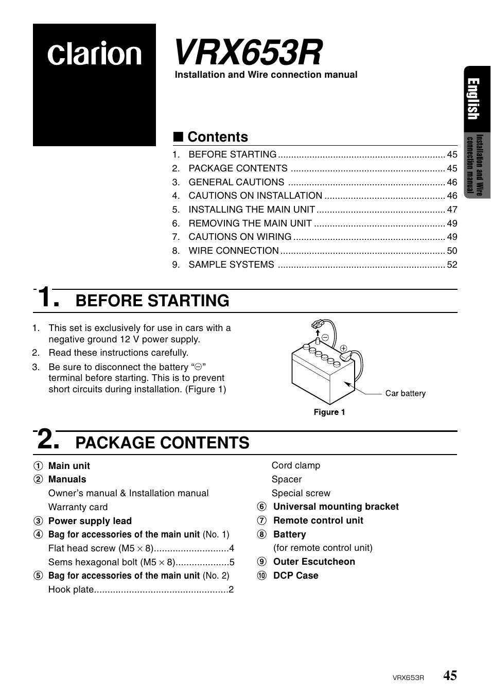 Clarion VRX653R User Manual | Page 43 / 53