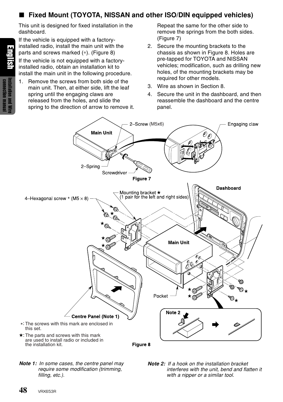 English | Clarion VRX653R User Manual | Page 46 / 53