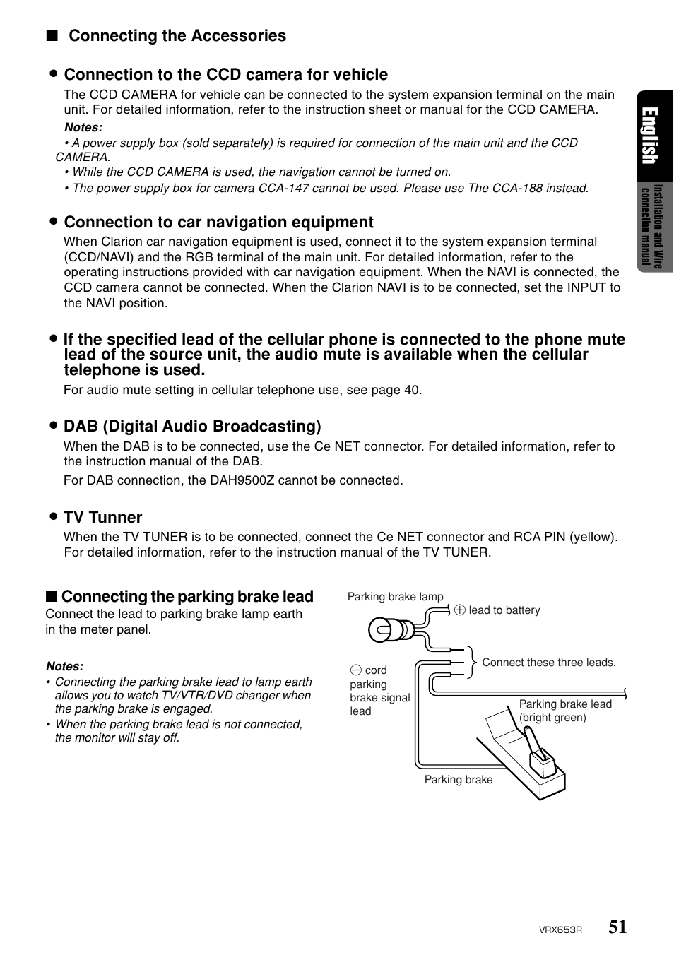 51 english | Clarion VRX653R User Manual | Page 49 / 53