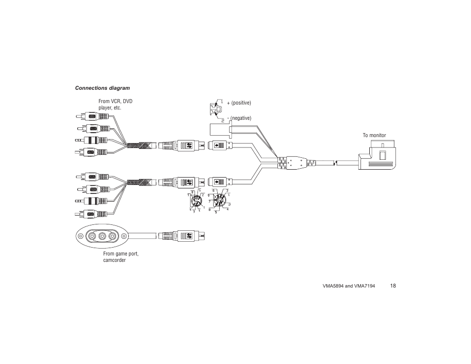 Wiring diagram | Clarion VMA5894 User Manual | Page 18 / 23