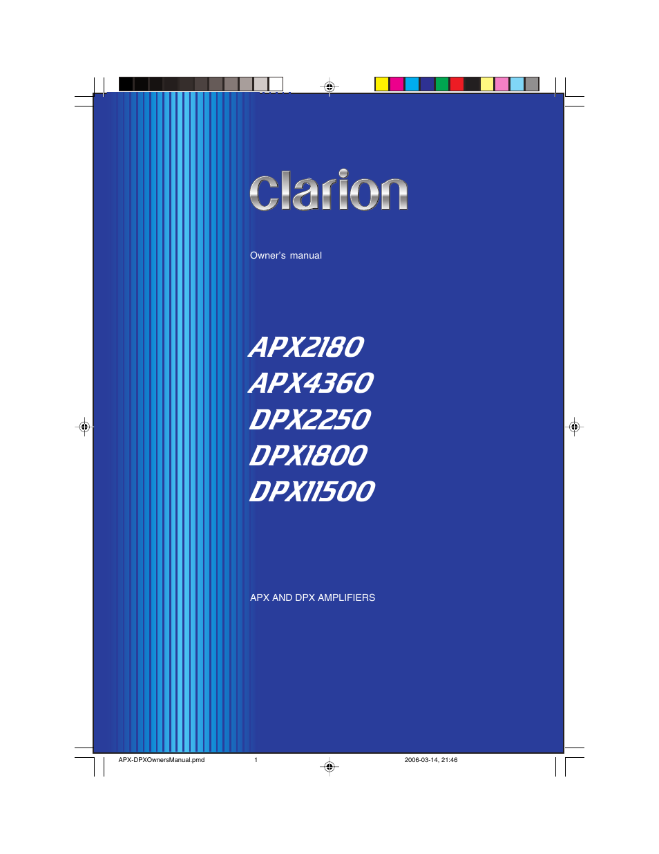 Clarion DPX2250 User Manual | 28 pages