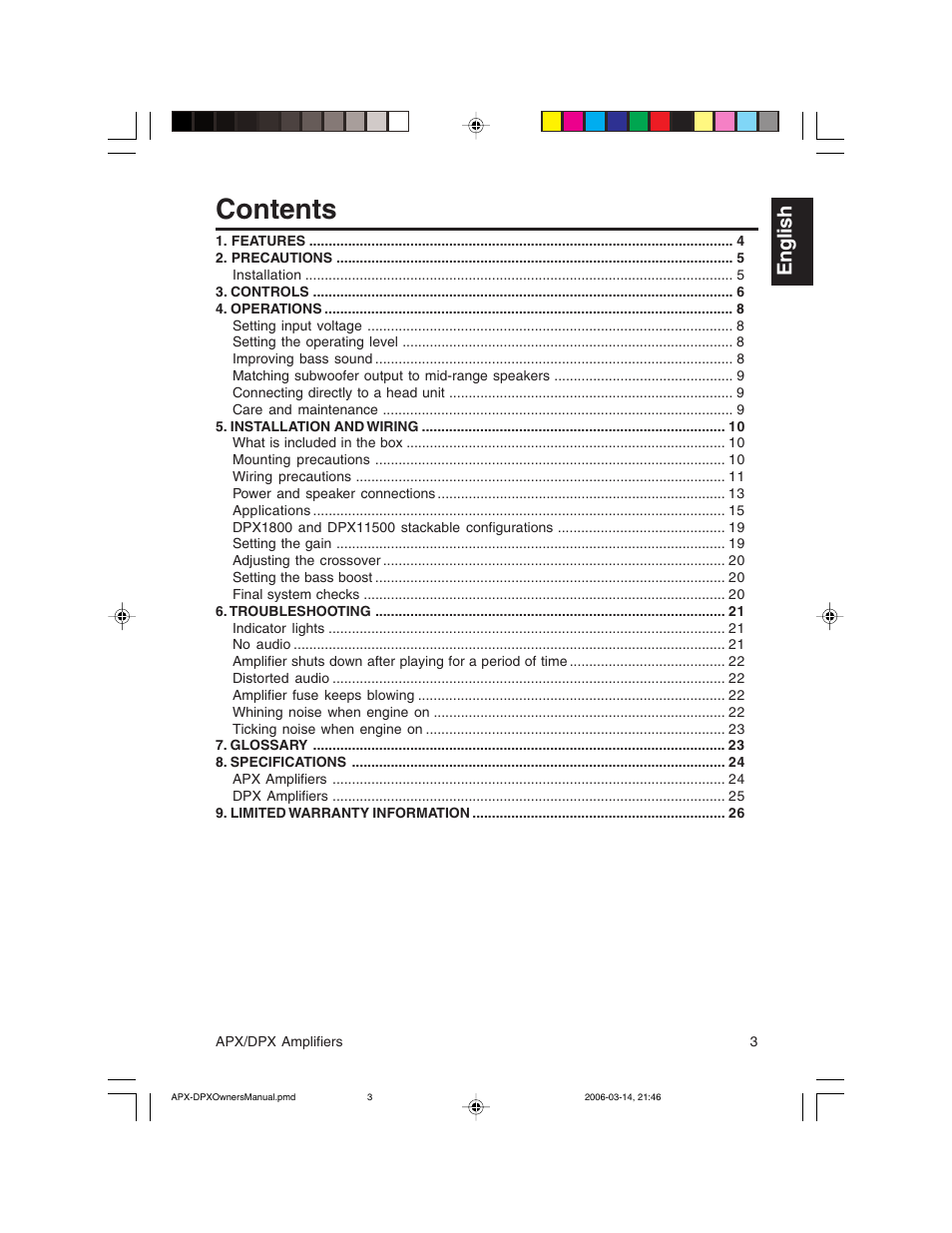 Clarion DPX2250 User Manual | Page 3 / 28