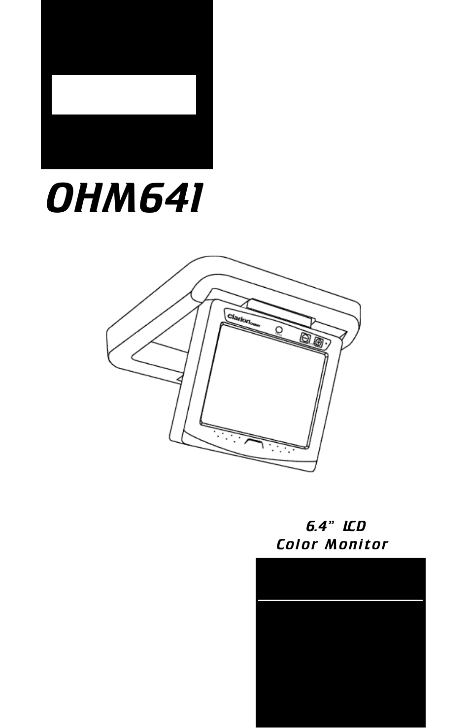 Clarion OHM641 User Manual | 12 pages