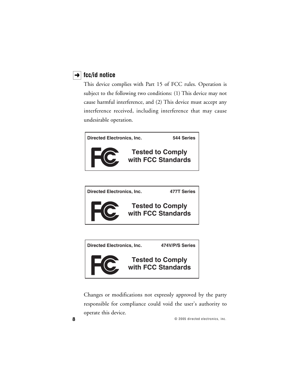 Tested to comply with fcc standards | Clarion SR6000 User Manual | Page 11 / 57