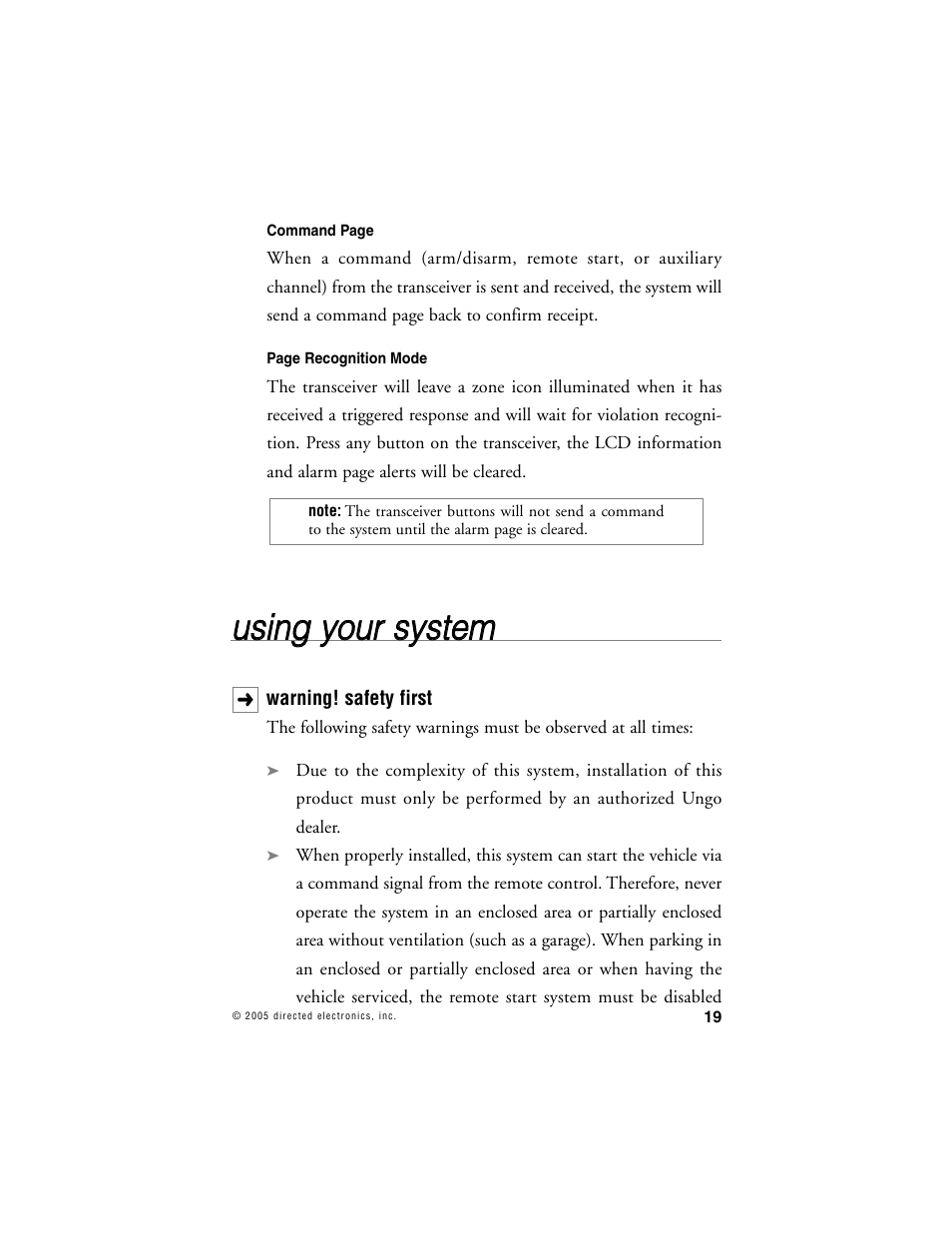 Uussiin ng g yyo ou urr ssyysstte em m | Clarion SR6000 User Manual | Page 22 / 57