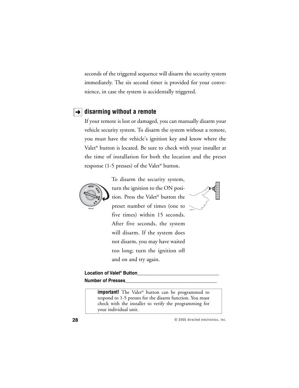 Disarming without a remote | Clarion SR6000 User Manual | Page 31 / 57