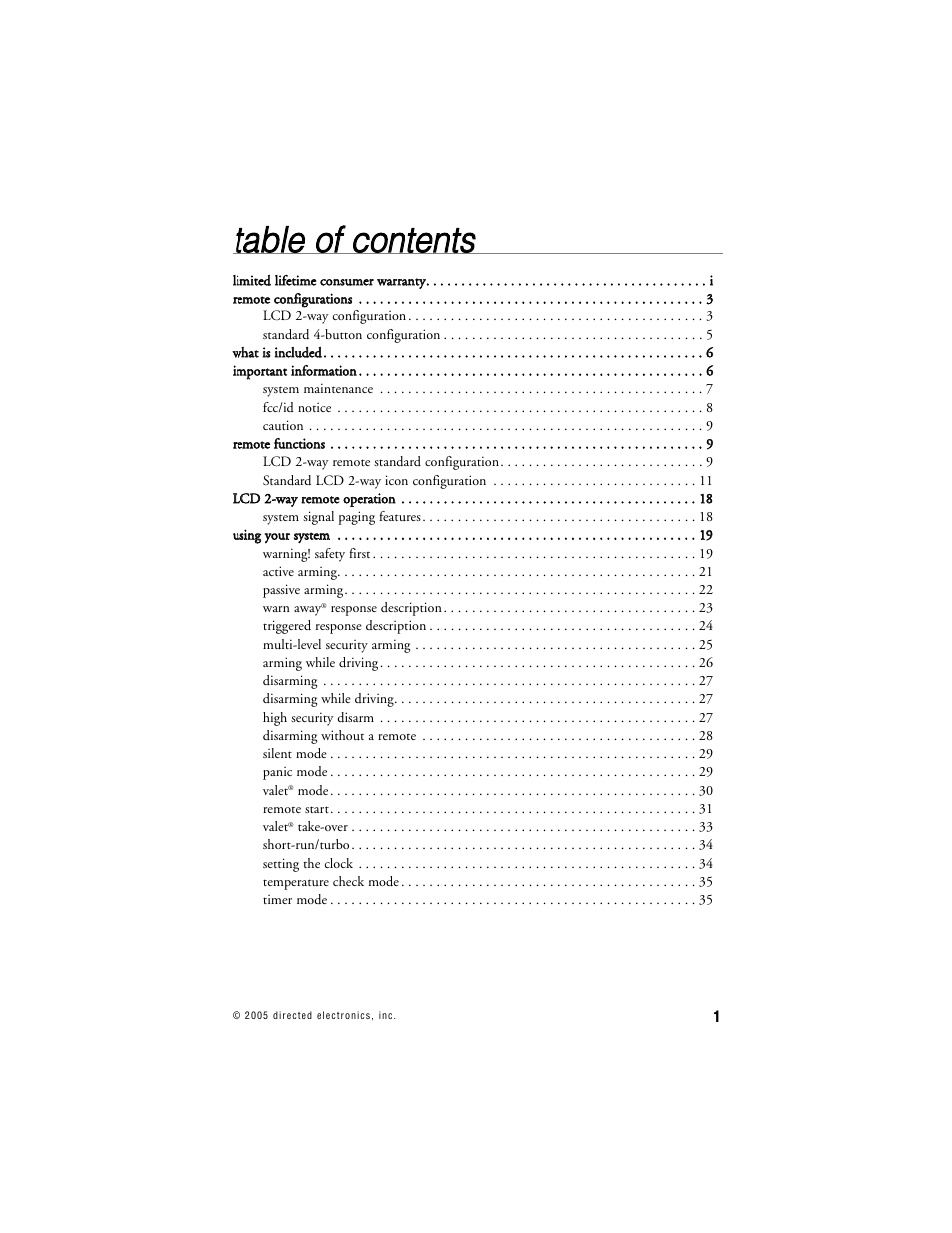 Tta ab blle e o off c co on ntte en nttss | Clarion SR6000 User Manual | Page 4 / 57