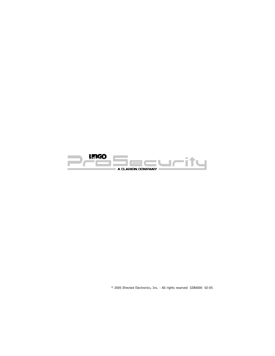 Get started get protected | Clarion SR6000 User Manual | Page 57 / 57