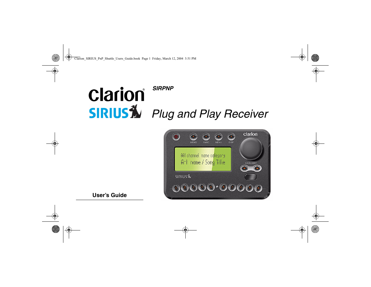 Clarion Plug and Play Receiver User Manual | 40 pages
