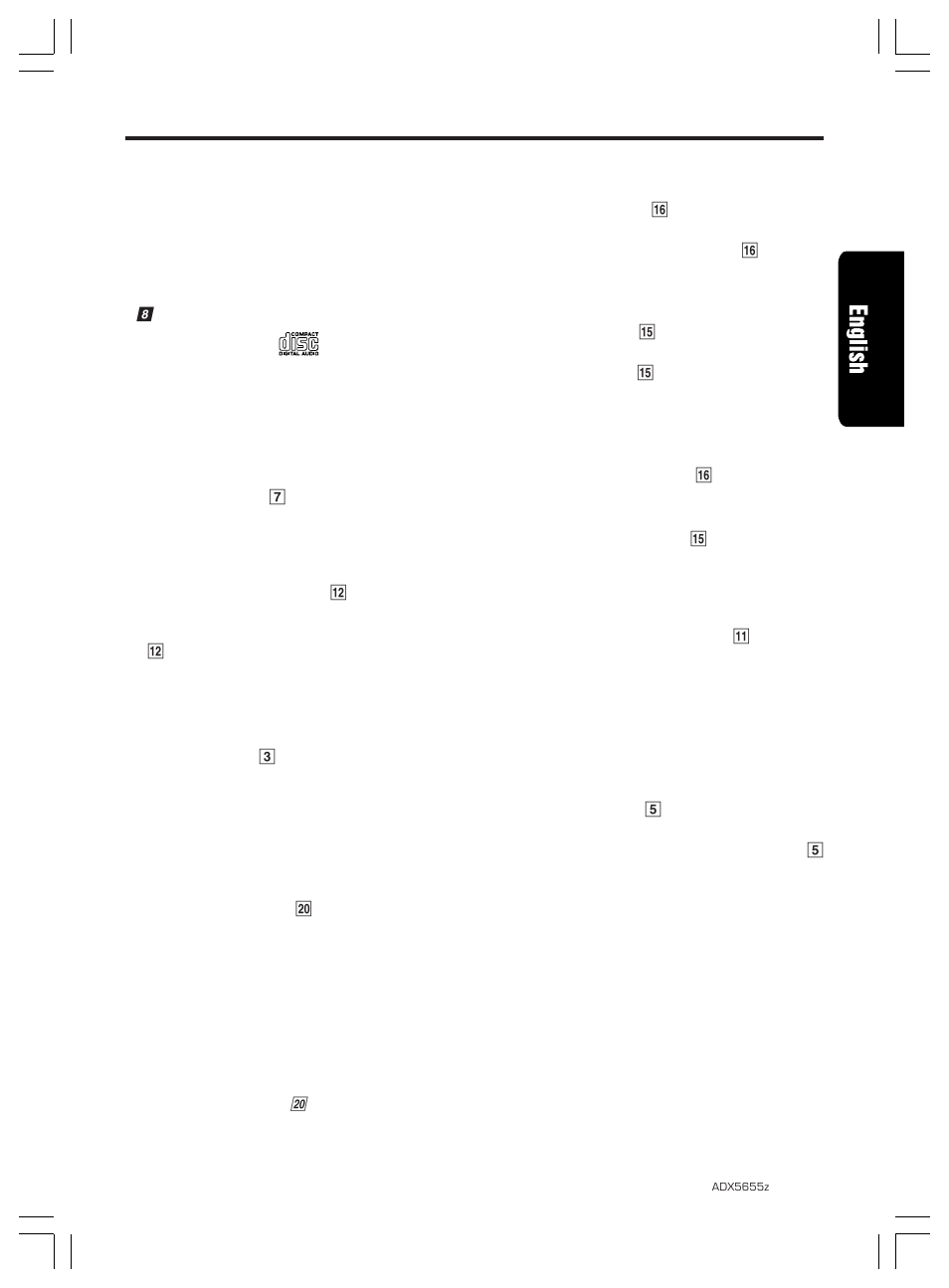 Cd operations, Loading a cd, Listening to a cd already inserted | Pausing play, Displaying cd titles, Ejecting a cd, Selecting a track, Fast-forward/fast-backward, Top function, Scan play | Clarion PE-2322B User Manual | Page 14 / 26