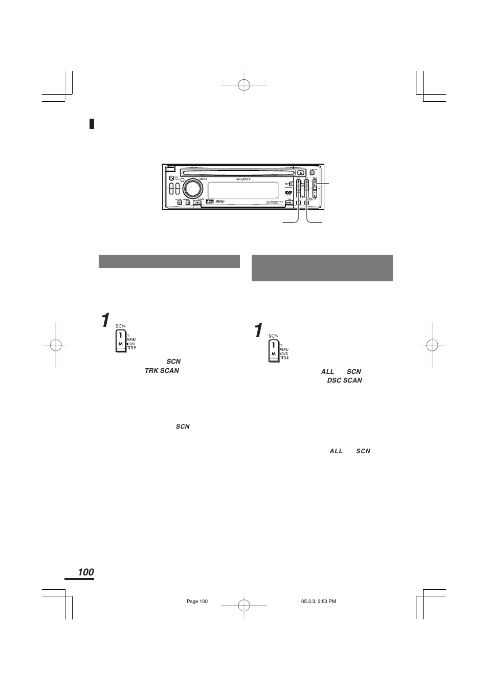 聴きたい曲を探す（スキャン演奏, 聴きたいディスクを探す（ディスクスキャン演奏 | Addzest VXZ755 User Manual | Page 100 / 114