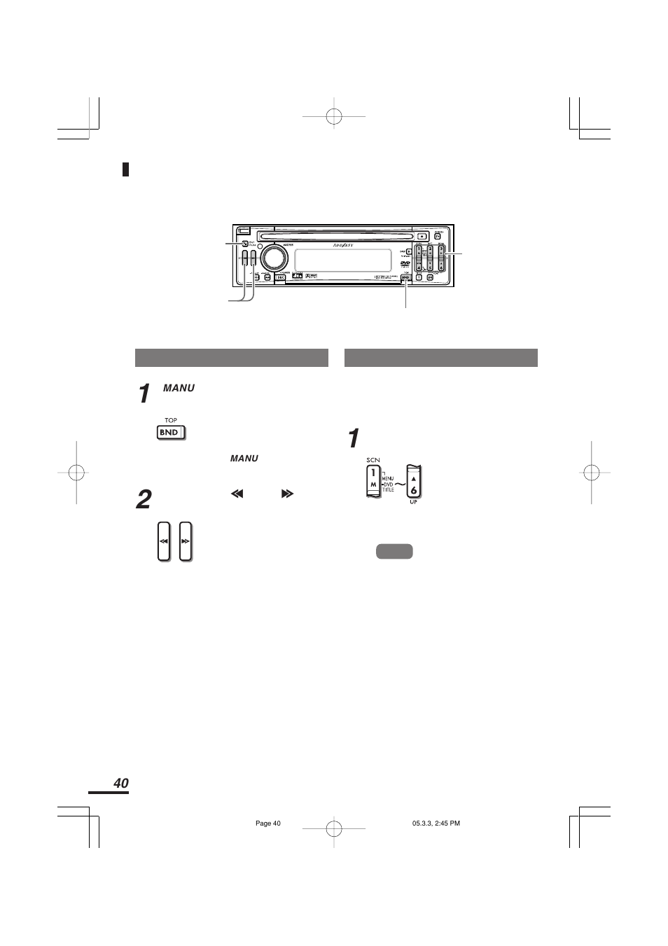 手動選局する（マニュアル選局, プリセット選局する | Addzest VXZ755 User Manual | Page 40 / 114