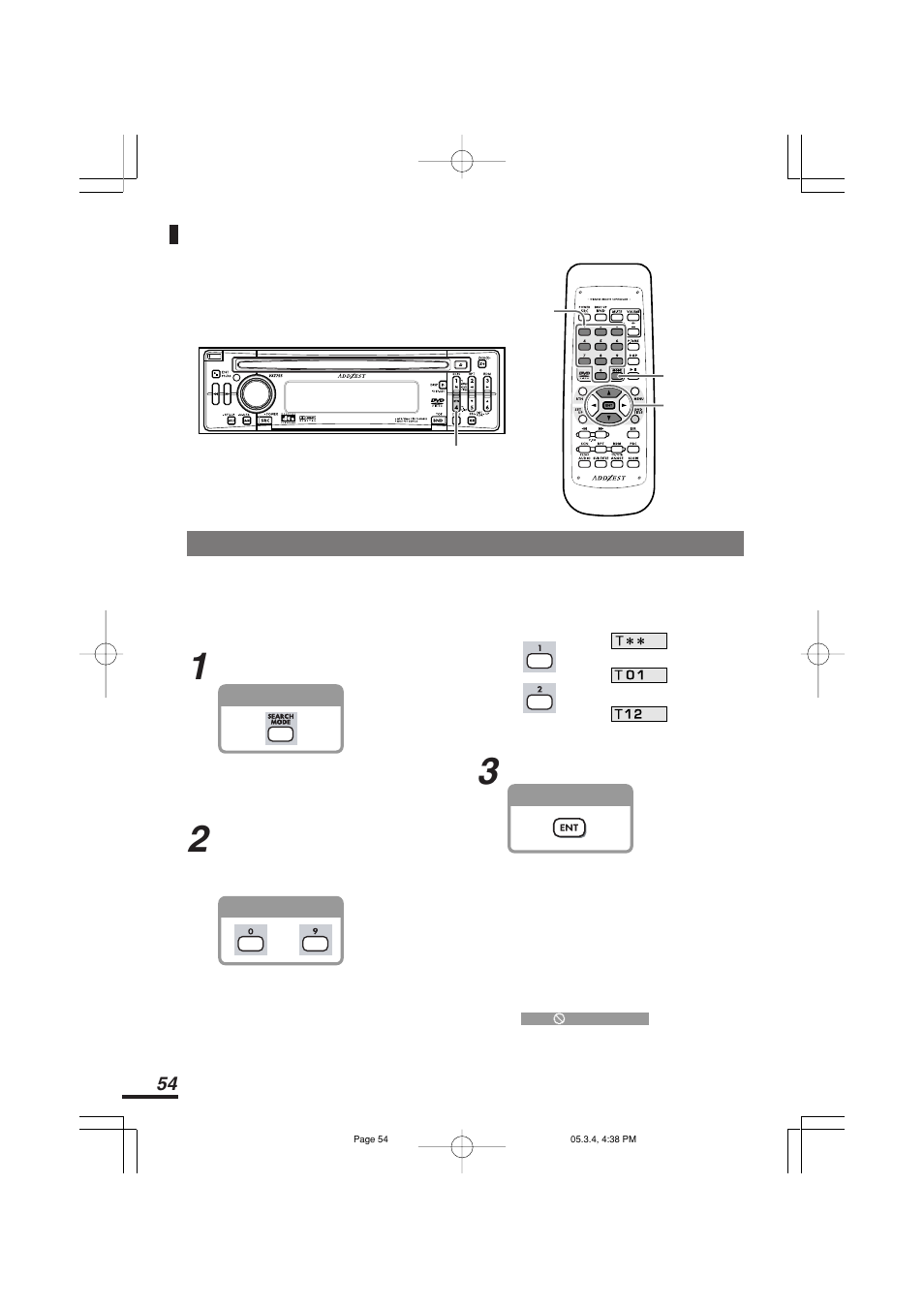 トラック/フォルダ番号で頭出しする <リモコン操作のみ | Addzest VXZ755 User Manual | Page 54 / 114