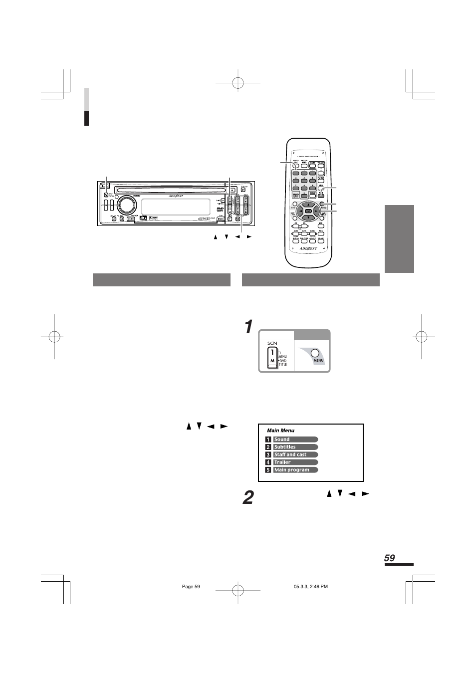 ビデオcdを見る, ディスクを再生する, ビデオcdメニューを選ぶ | Addzest VXZ755 User Manual | Page 59 / 114