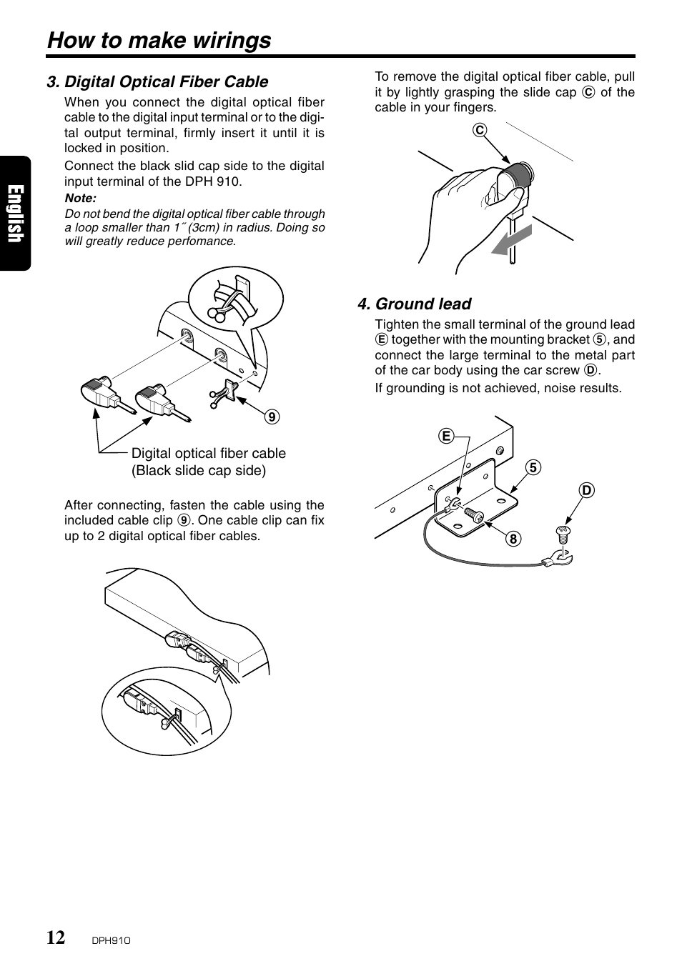 How to make wirings | Clarion DPH910 User Manual | Page 10 / 12