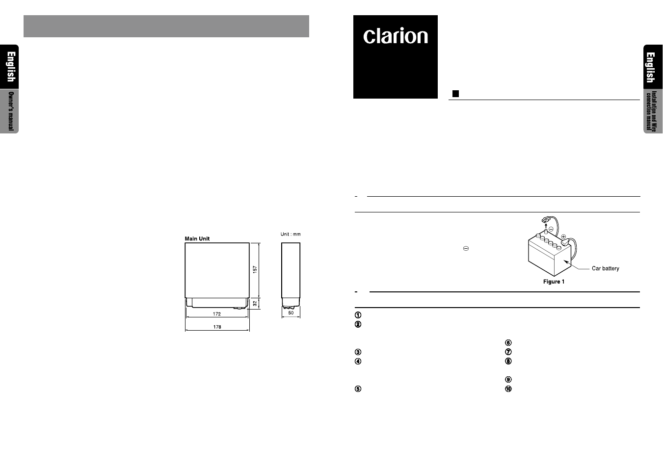 Vrx610, Specifications, Before starting | Package contents | Clarion VRX610 User Manual | Page 22 / 28