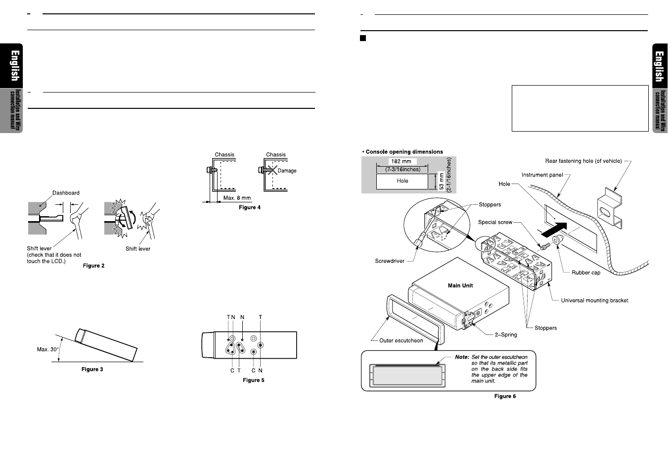 Installing the main unit, General cautions, Cautions on installation | Clarion VRX610 User Manual | Page 23 / 28