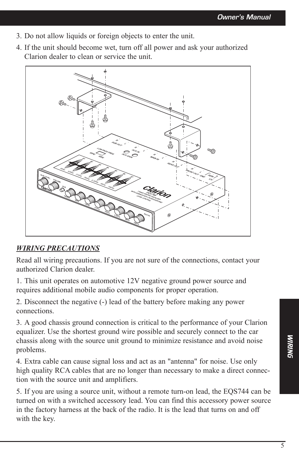 Clarion EQS744 User Manual | Page 4 / 6