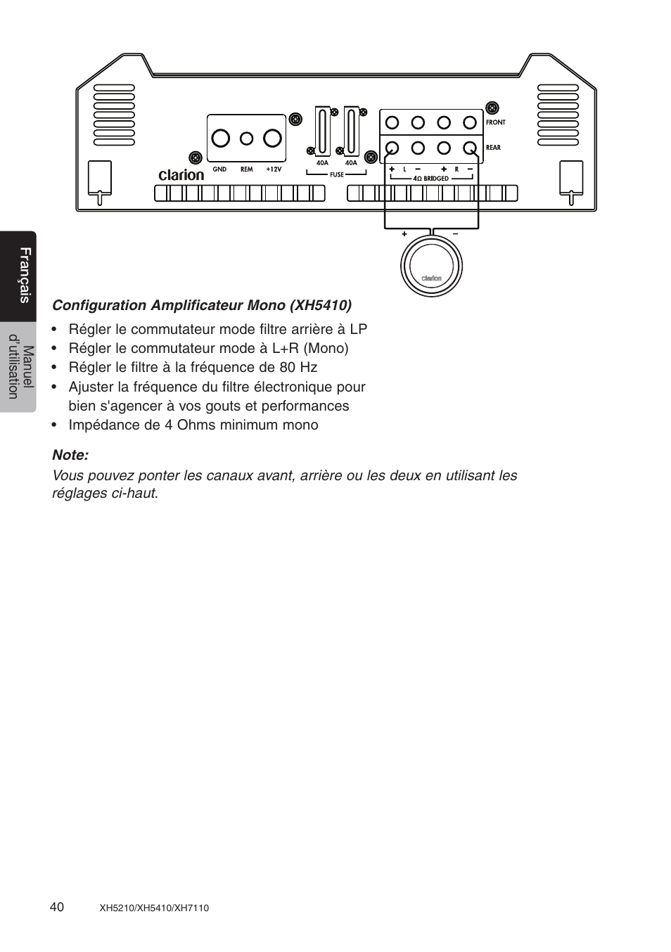 Clarion XH7110 User Manual | Page 40 / 76