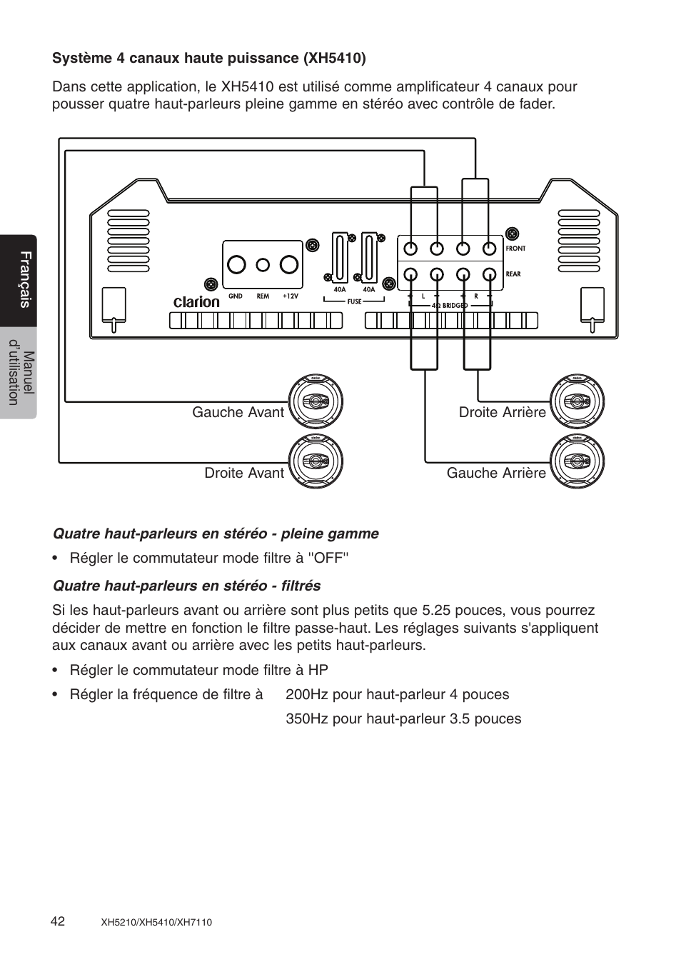 Clarion XH7110 User Manual | Page 42 / 76