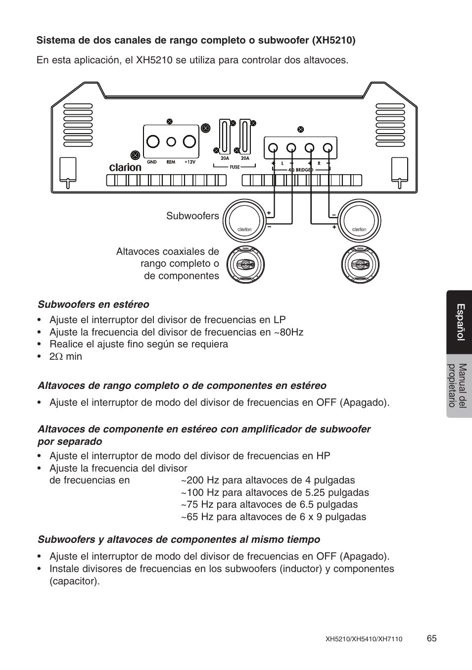 Clarion XH7110 User Manual | Page 65 / 76