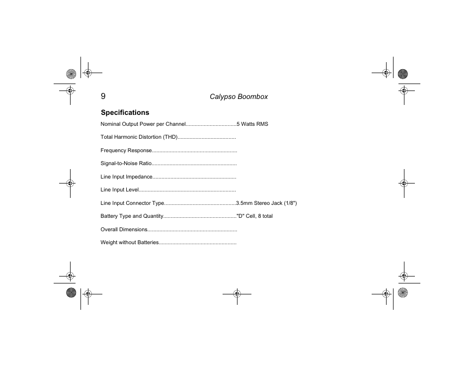 Clarion Boombox User Manual | Page 10 / 12