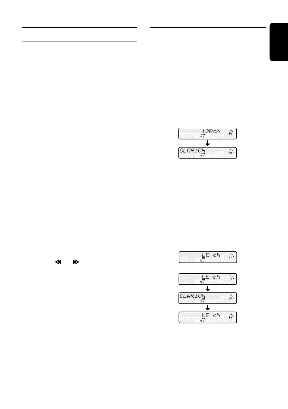 Digital radio / dab operations, Professional mode/p.eq operations, 29 english | P.eq effect on/off, Selecting a p.eq menu, Dsp operations, Listening to the dab station, Switching displays | Clarion DXZ825 User Manual | Page 23 / 34