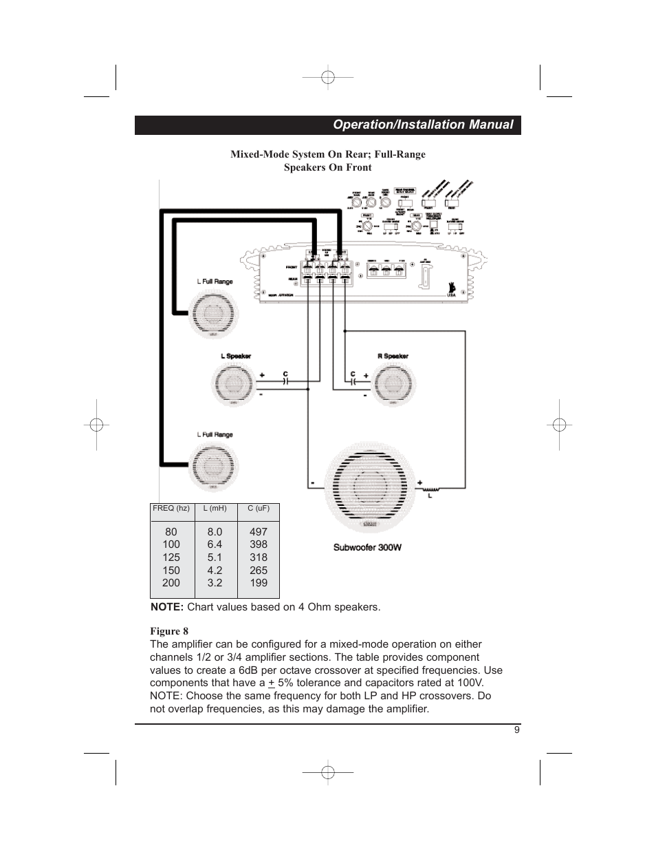Operation/installation manual | Clarion APX480M User Manual | Page 11 / 16