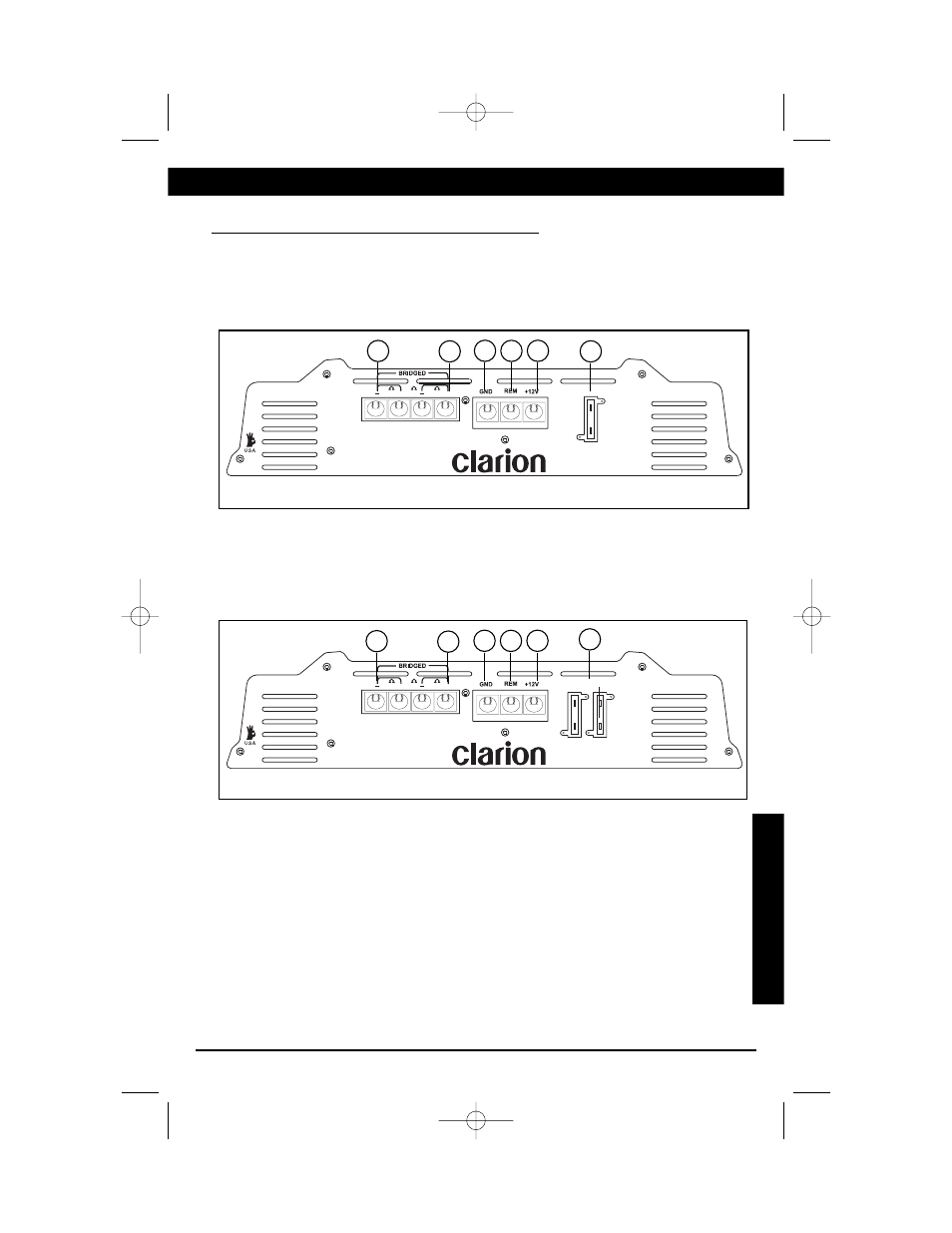 Owner’s manual, Connections 9 | Clarion APX640.4 User Manual | Page 9 / 19