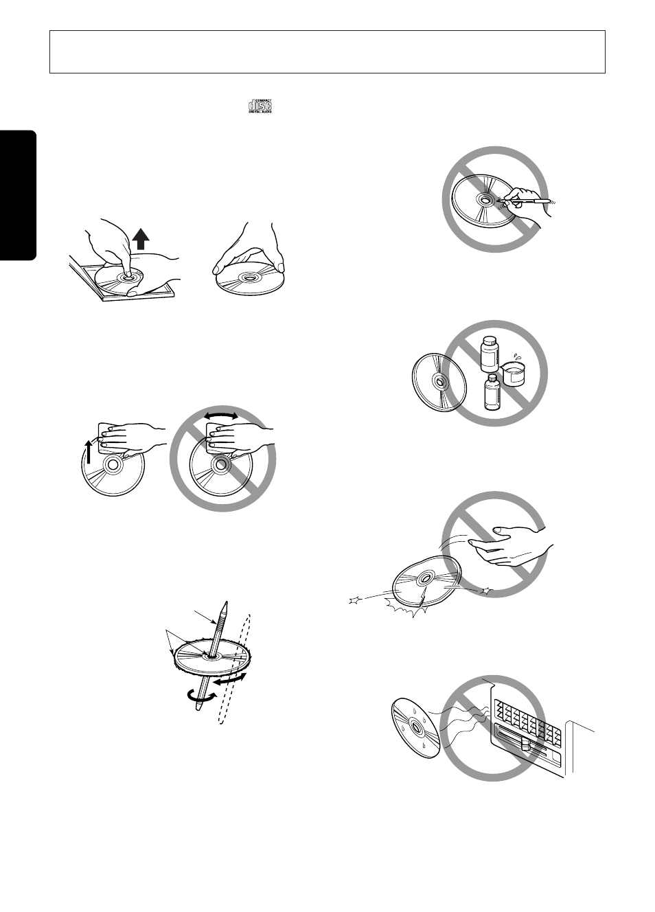 Handling compact discs, English 6 | Clarion M335 User Manual | Page 2 / 10