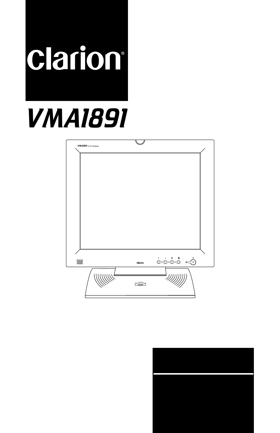 Clarion VMA1891 User Manual | 12 pages