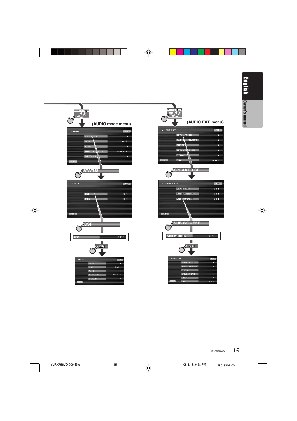 15 english | Clarion VRX756VD User Manual | Page 13 / 73