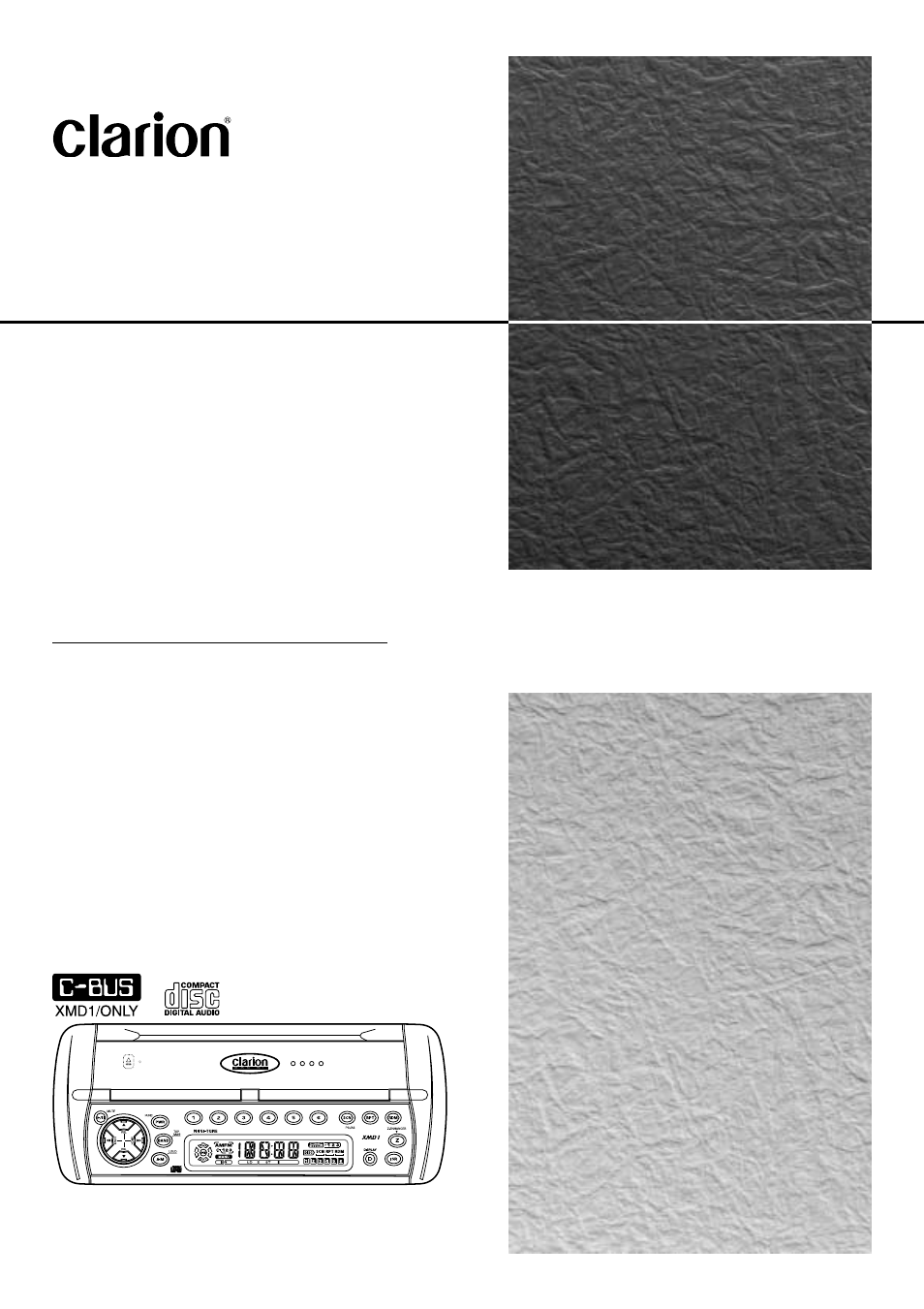 Clarion AM/FM CD PLAYER XMD2 User Manual | 16 pages