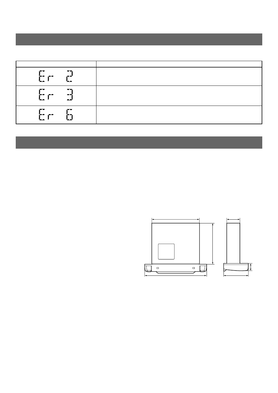 Error displays, Specifications | Clarion AM/FM CD PLAYER XMD2 User Manual | Page 11 / 16