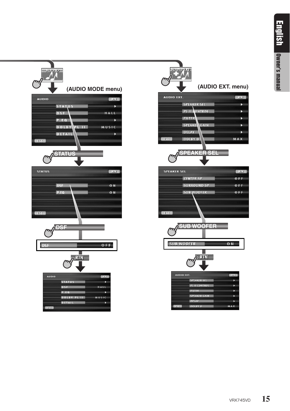 15 english | Clarion VRX745VD User Manual | Page 13 / 68