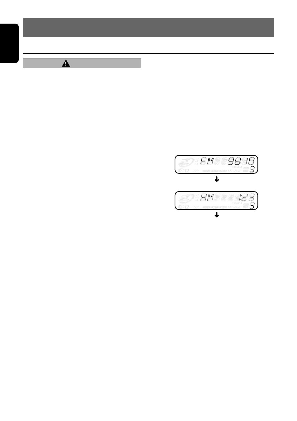 Operations, Basic operations, English | Caution, Turning on/off the power, Selecting a mode, Adjusting the volume, Switching the display, Setting the z-enhancer plus | Clarion DXZ525 User Manual | Page 8 / 21
