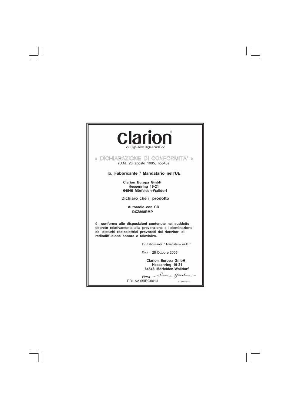 Clarion DXZ868RMP User Manual | Page 54 / 56