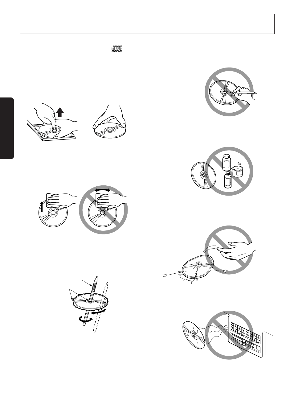 Handling compact discs, English | Clarion DB225 User Manual | Page 4 / 12